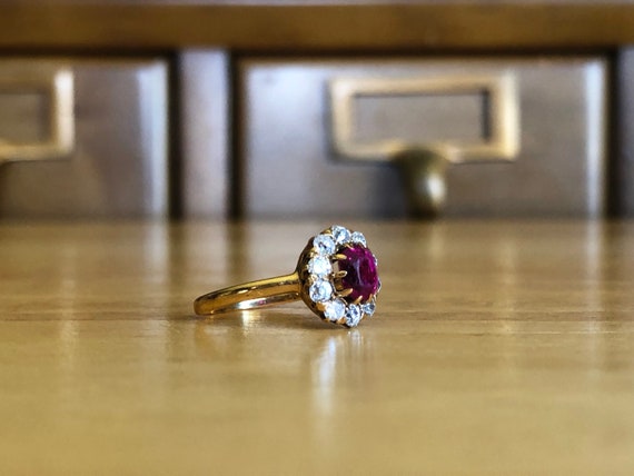 Antique Diamond Ring Engagement - Genuine Victori… - image 3