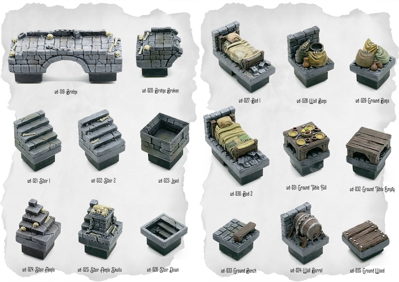 Dungeon Blocks Ultimate Dungeon Tiles - Individual Basic Tiles - for D ...