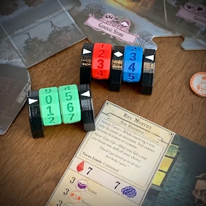 Draaiwijzer: gezondheids-/gezondheidsteller en geldteller voor Eldritch Horror en andere Arkham Horror-games!