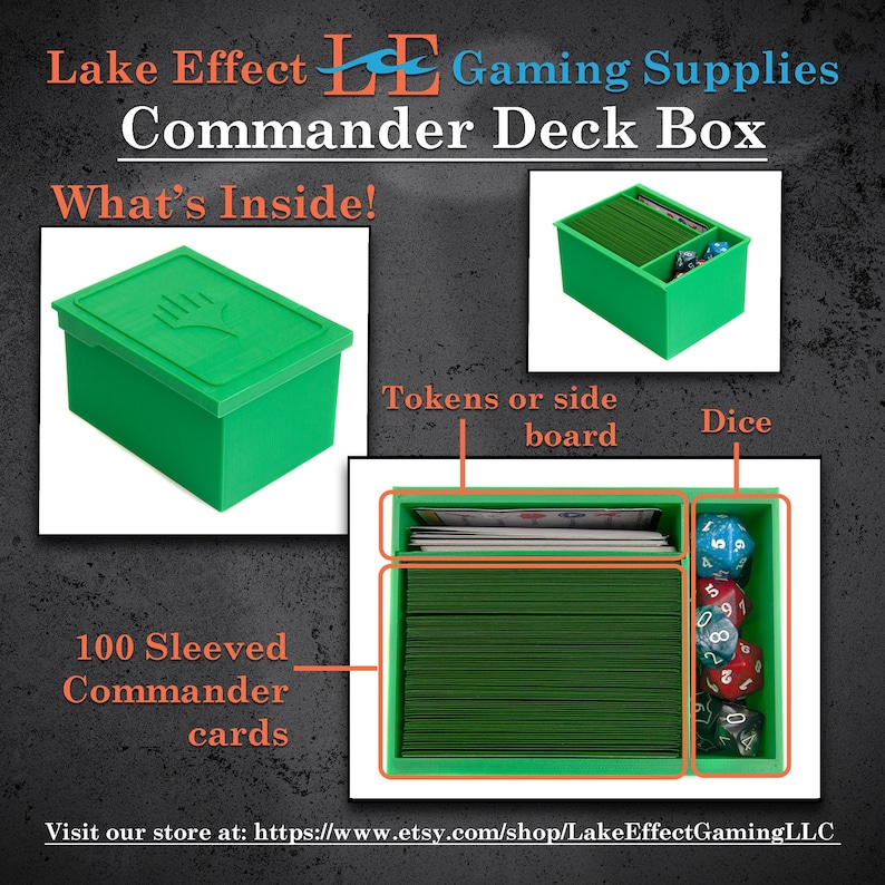Commander Deck Box for Magic the Gathering Commander 100 Etsy