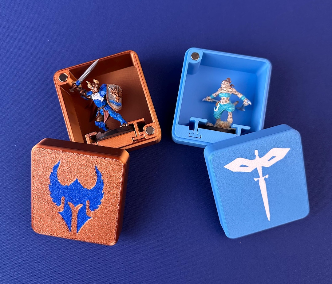 Dnd Mini Box D&D Players Miniature Storage Box | MULTIPLE COLORS | Tabletop Games ...