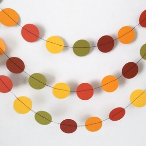 Colorful garland, Fall decorations, Circle garland, Fall Garland, Autumn decor