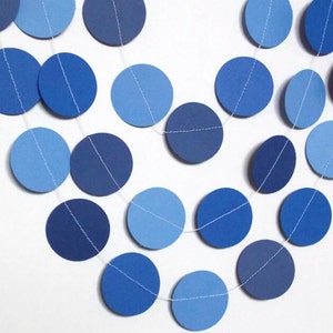 Blue Circle Garland Baby Shower Decorations Polka Dot - Etsy