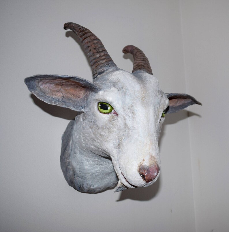 Paper Mache Goat Head Trophy Style - Etsy UK