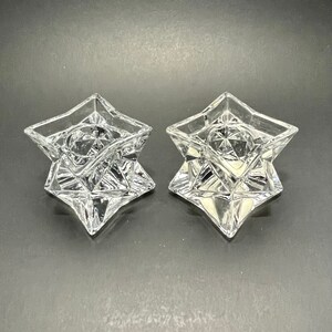 Crystal Taper Candle Holder - 3 Star Stack