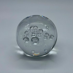 Studio Art Glass ~ Paperweight ~ Large, controlled bubbles