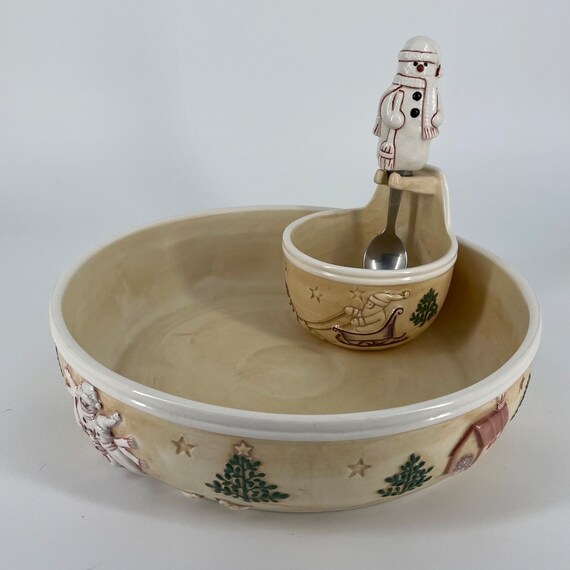 Christmas Chip and Dip Set With Spoon Limited Edition Jackel Etsy