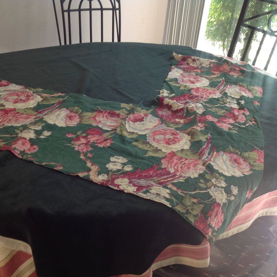 Vintage Tropical Drapery Fabric Assorted Pieces Etsy