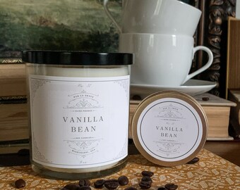 Vanilla Bean (No. 31), Cafe Candle, Home Decor, Gift, Home Fragrance, Slow Burning Soy Candle