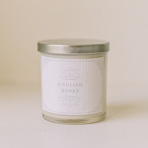 English Roses Candle No. 7, Home Decor, Gift, Home Fragrance, Slow Burning Soy Candle 9 oz. Candle