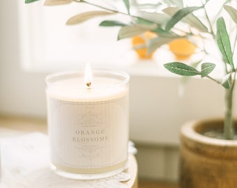 Orange Blossoms Candle (No. 60), Home Decor, Gift, Home Fragrance, Slow Burning Soy Candle