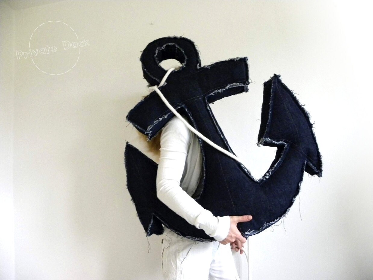 Oreiller Anchor Fait sur Commande Cadeau d'art Nautique Spectaculaire Pour Sailor Chic Nautique de M