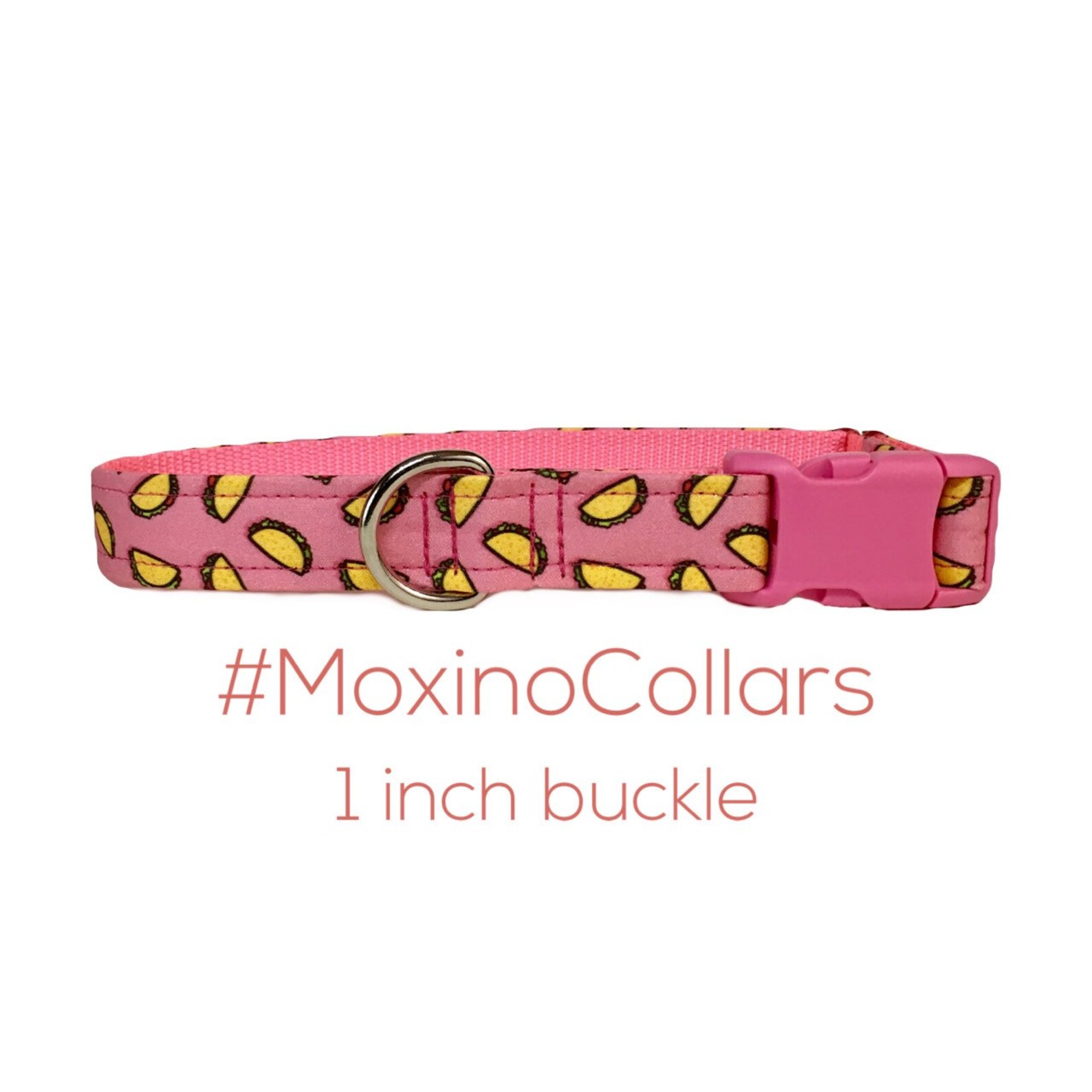Pink taco emoji dog collar Etsy