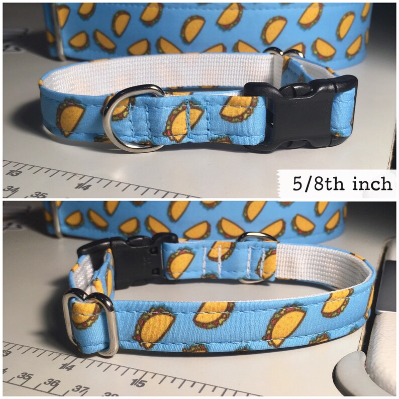 Tacos emoji dog collar Etsy
