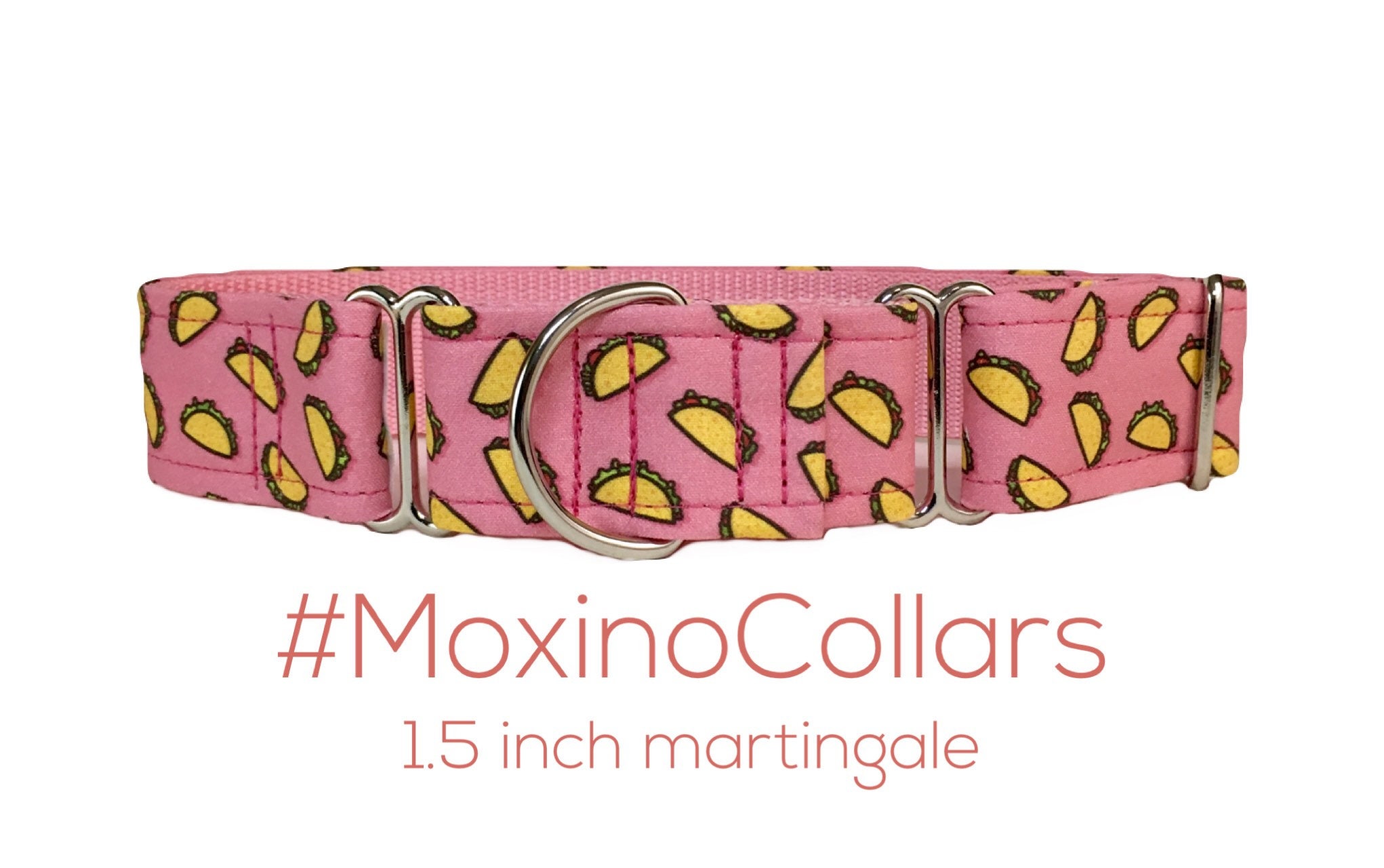 Pink taco emoji dog collar Etsy