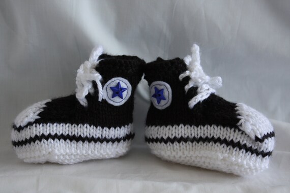 knitted converse baby booties