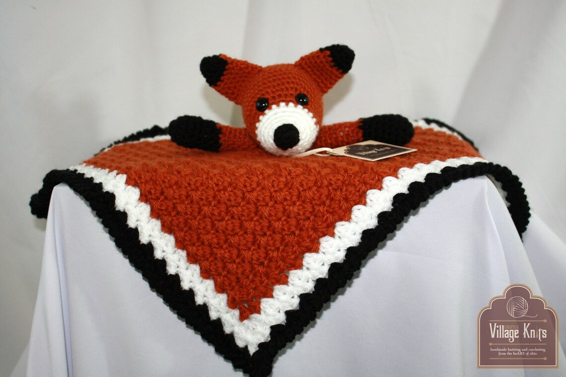 Fox lovey security blanket fox security blanket baby Etsy