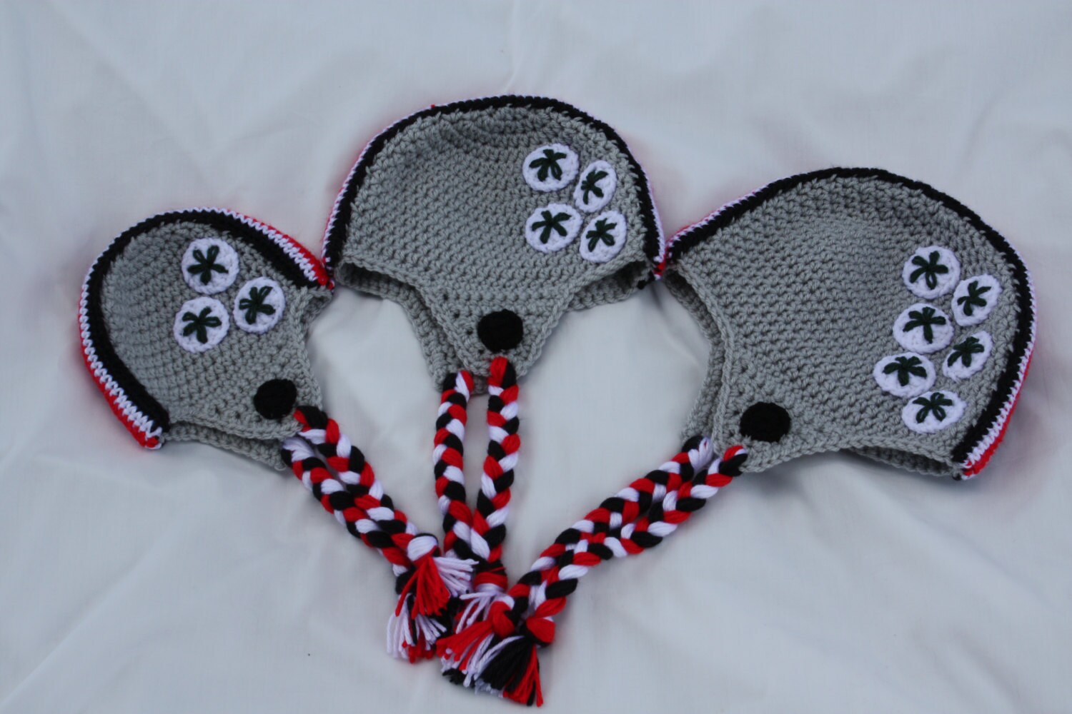 Ohio State Crocheted Football Helmet, Buckeye Helmet Hat, OSU Photo P…