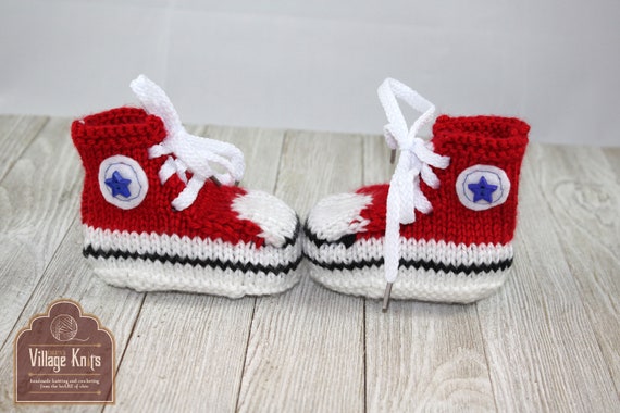 knitted baby converse