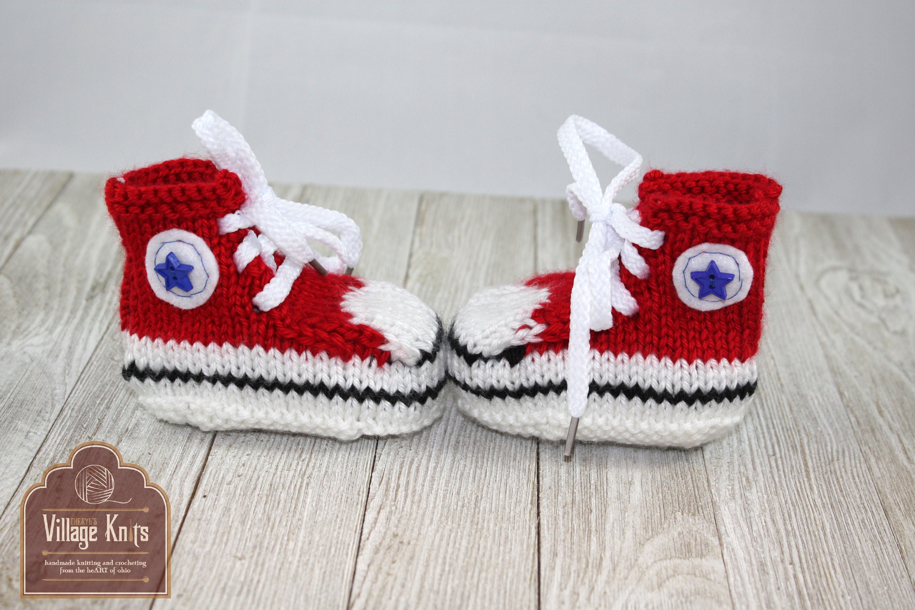 knitted baby converse shoes