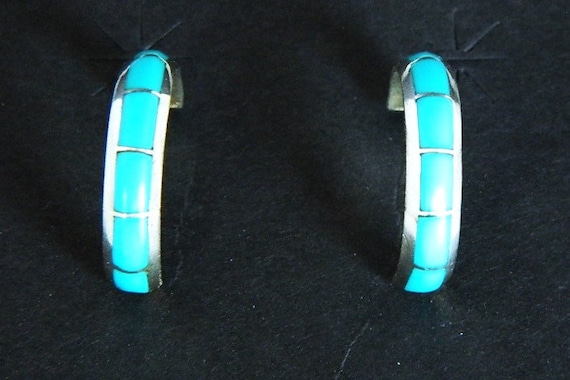 $90Tag .925 Sterling Silver Natural Red Jasper Dangle Native American Earrings 