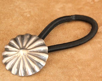 Coletero de plata de ley Navajo nativo americano, hecho a mano, con firma de Lee, 1 pulgada