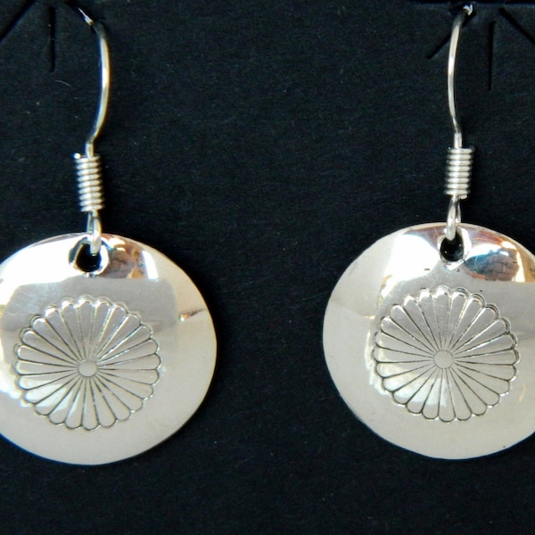 Handmade SS Concho Earrings