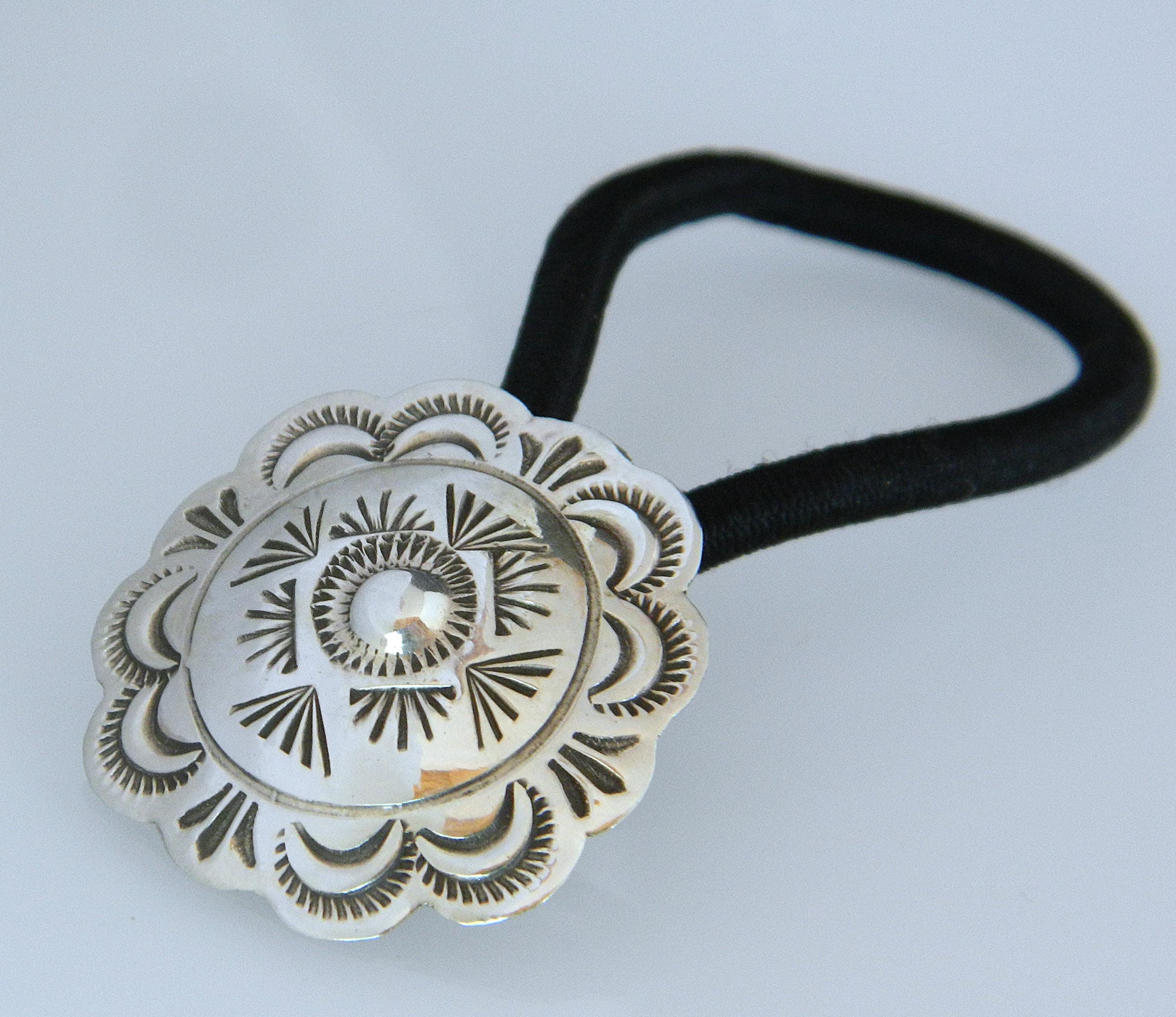 Native American Navajo Sterling Silver Concho Hand Stamped  display picture 1