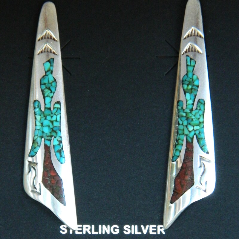 Coral Long Bar Earrings*Native main image 1