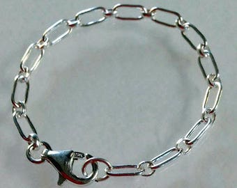 Sterling Silver 4 Inch Lighter Extender Link Chain for Native American Necklaces or Link Bracelets