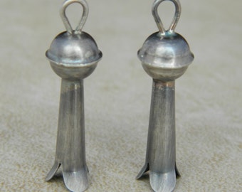 Fiori di zucca nativi americani Navajo fatti a mano in argento sterling da 7 mm, lotto di 2