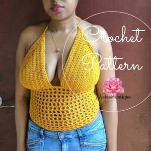 Gehäkeltes Bralette Muster,Crop Top Muster,Top Muster, Festival Top Muster, Boho Häkeltop Muster, PDF Datei, How to Pattern, Fun Projekt