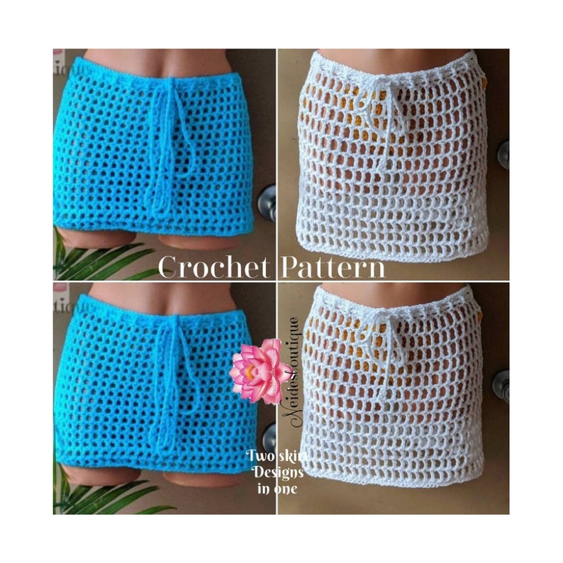 Crochet Beach skirt pattern, skirt pattern, PDF file image 1