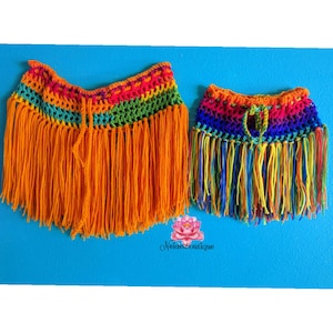 Short fringe skirt, Mama and Mimi me skirt Small Fringe belt, gold,bathing suit cover, Rasta Beach skirt, green Swimsuit cover up,cover up