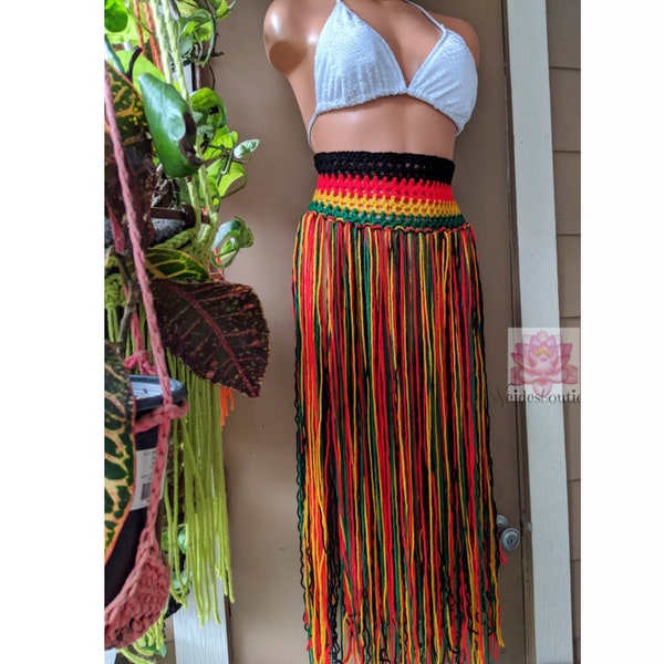 Rasta belt, Fringe bathing suit cover, Rasta Beach skirt, Swimsuit cover up, long fringe, cover up,bikini cover,Bohochic, belly dance skirt