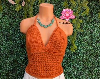 Crochet bralette, Burgundy crop top,boho,crochet halter top,crochet bikini,Ready to ship,bohemian clothing,bohochic,festival Coachella