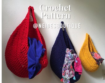 Crochet Basket pattern,Storage Basket size S, M, L,pattern,PDF FILE,Toys storage, Kitchen storage,basket, clothing basket,hanging storage