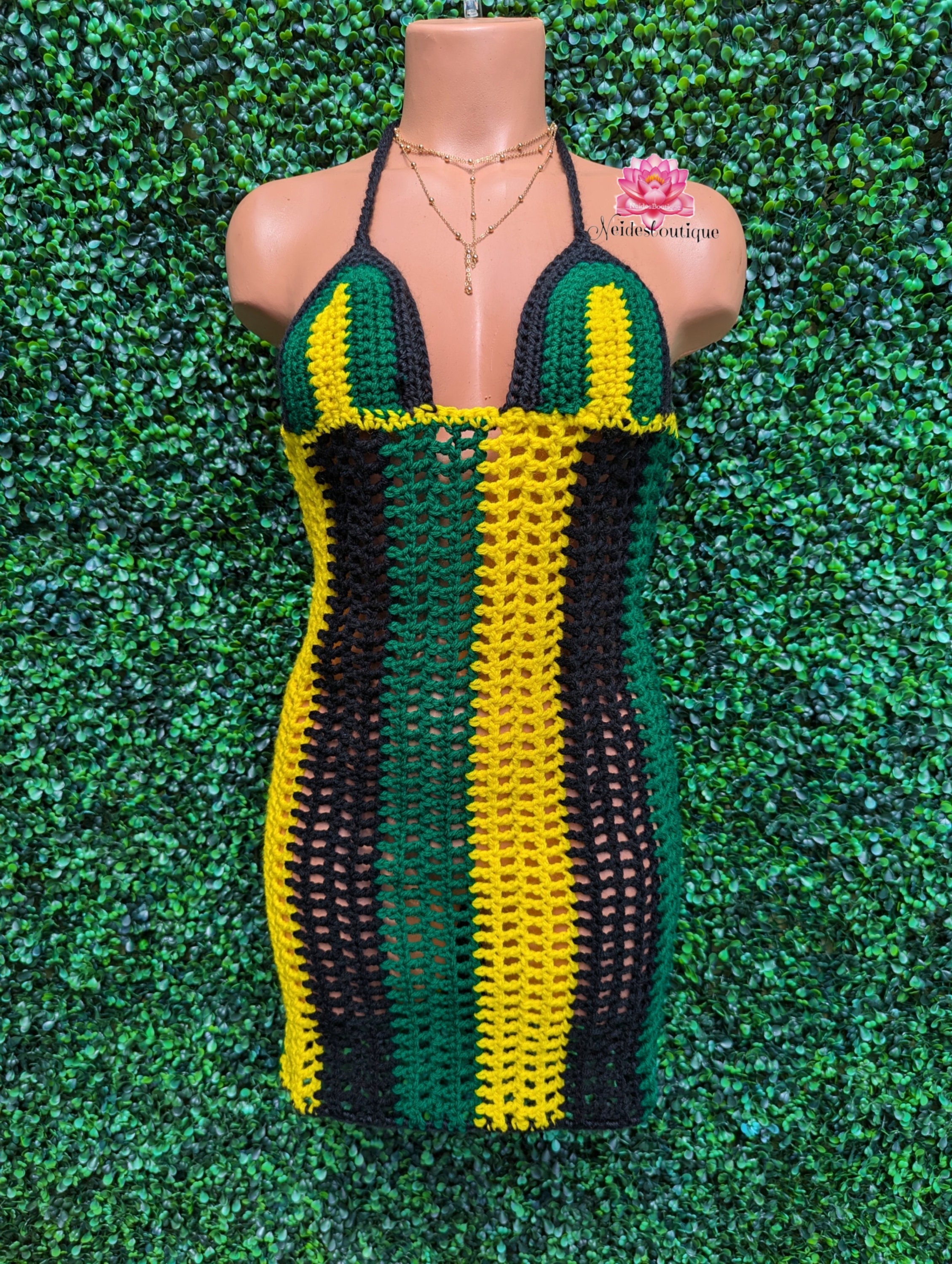 Jamaica Rasta Crochet Dress - Etsy Jamaica Rasta Crochet Dress - Etsy