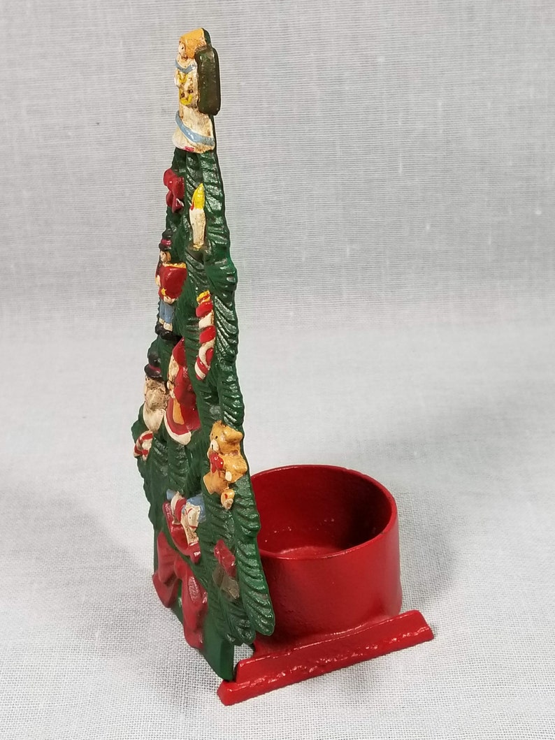 Unique Cast Iron Christmas Tree Votive Candle Holder W/ Etsy