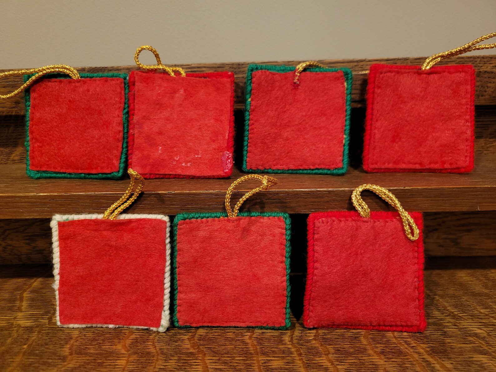 Vintage 1975 Plastic Canvas Needlepoint Christmas Ornaments Etsy