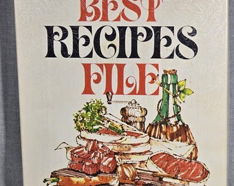 Best Recipes File - New In Original Box - Plastic Bound Pocket Storage Book - 1973