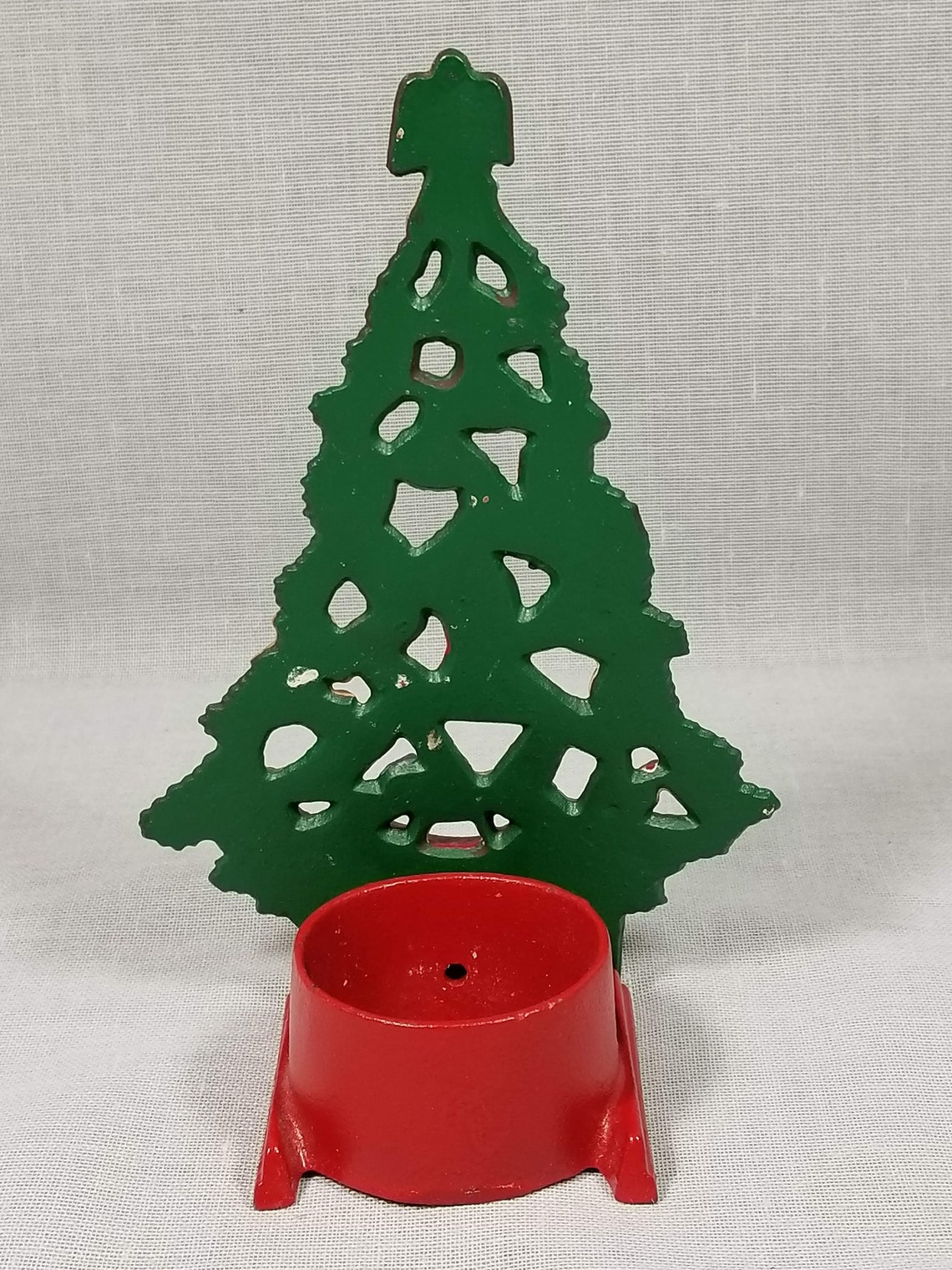 Unique Cast Iron Christmas Tree Votive Candle Holder W/ Etsy