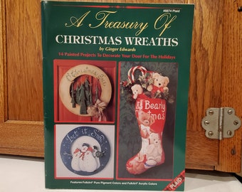 Christmas Wreaths Folk Art Craft Book – 14 Painted Projects