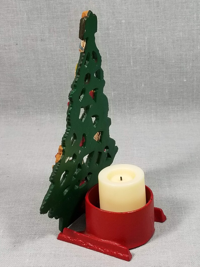 Unique Cast Iron Christmas Tree Votive Candle Holder W/ Etsy