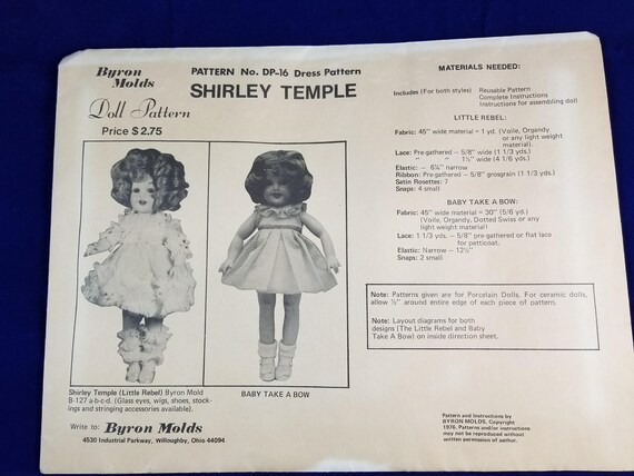 shirley temple ceramic doll