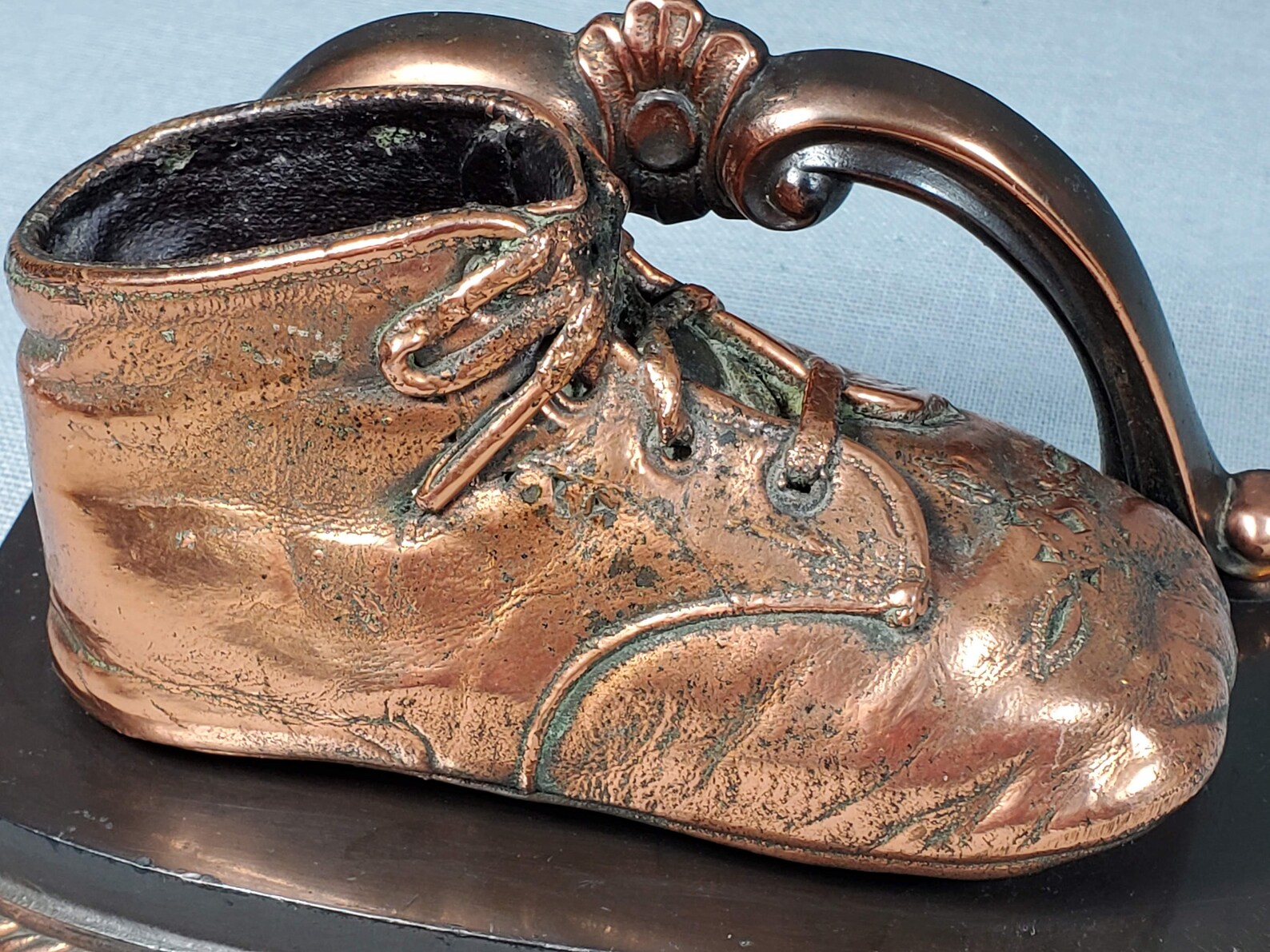 Vintage Bronze Baby Shoe Bookends Matched Pair W/ Cutouts Etsy