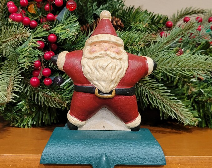 Santa Star Stocking Holder Hanger Cast Iron Eddie Bauer Etsy