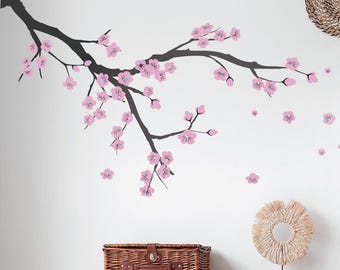 Cherry Blossom Tree Branch Wall Sticker - Blossom Wall Art Decal