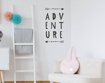 Adventure Kids Wall Decal Quote Nursery Wall Quote Sticker