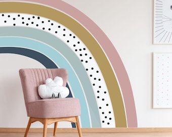 Large Rainbow Wall Sticker, Nursery Rainbow Wall Stickers, Wall Decal,